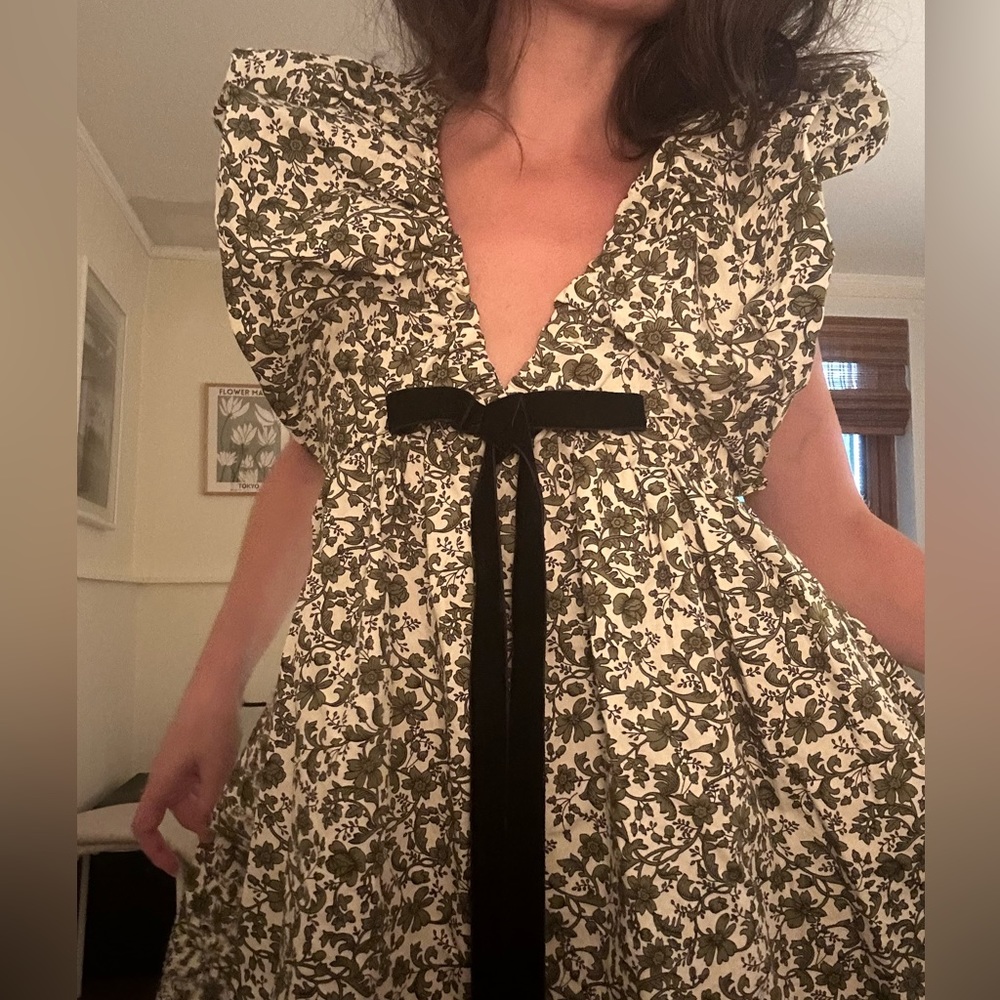 Few Moda floral mini babydoll dress 💚🖤